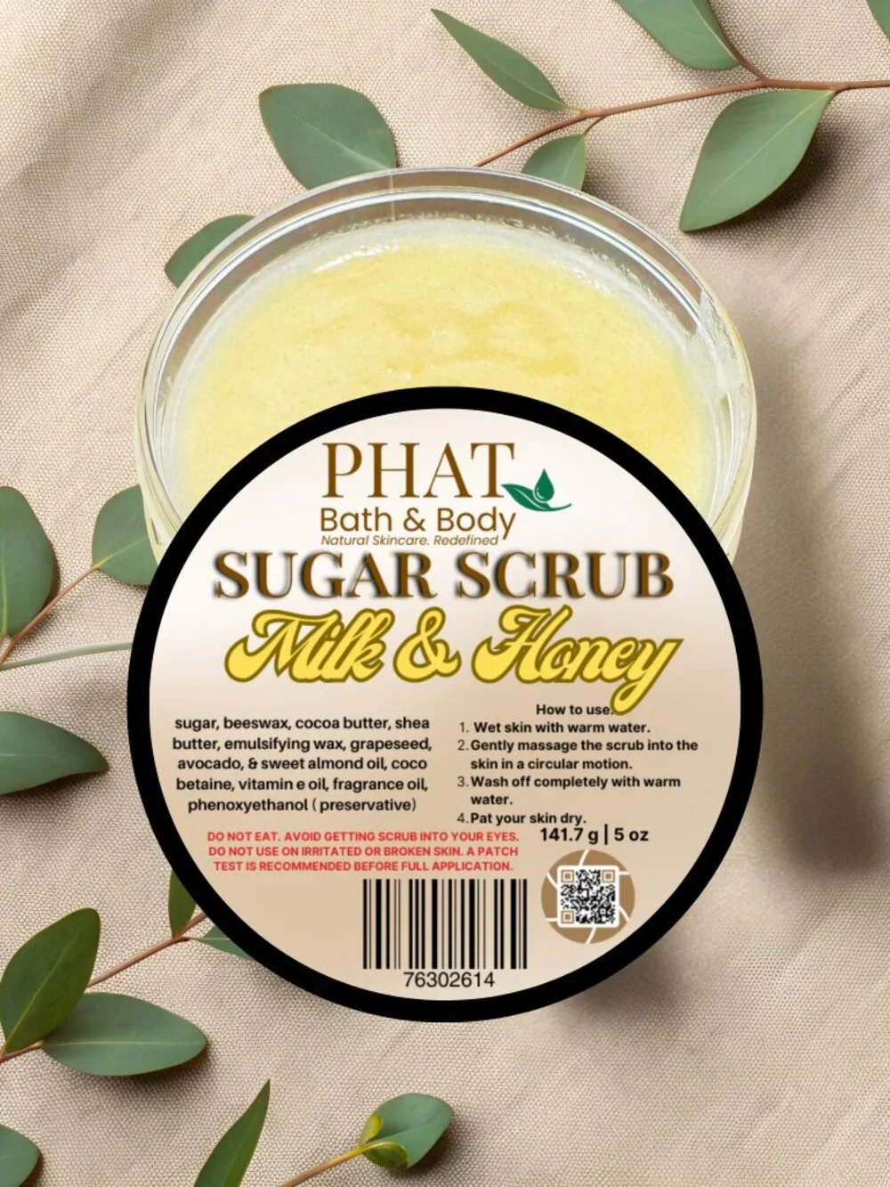 Phat Bath & Body Milk & Honey Sugar Scrub
